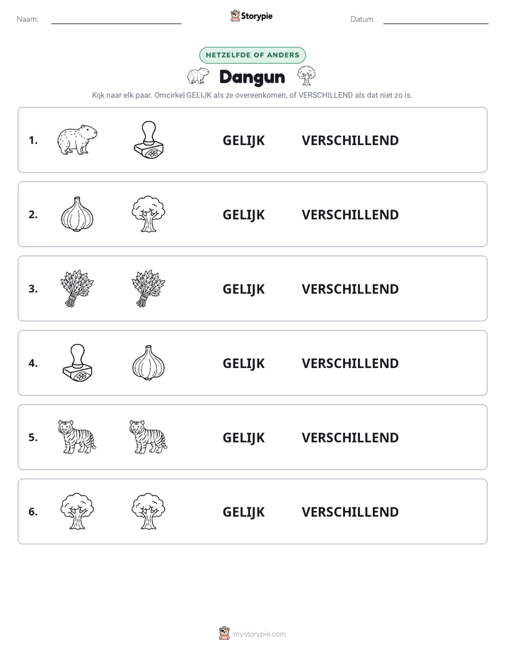 Zelfde of Verschillend