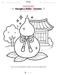 Anteprima della scheda stampabile di Heungbu e Nolbu - Coreano