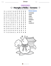 Anteprima della scheda stampabile di Heungbu e Nolbu - Coreano