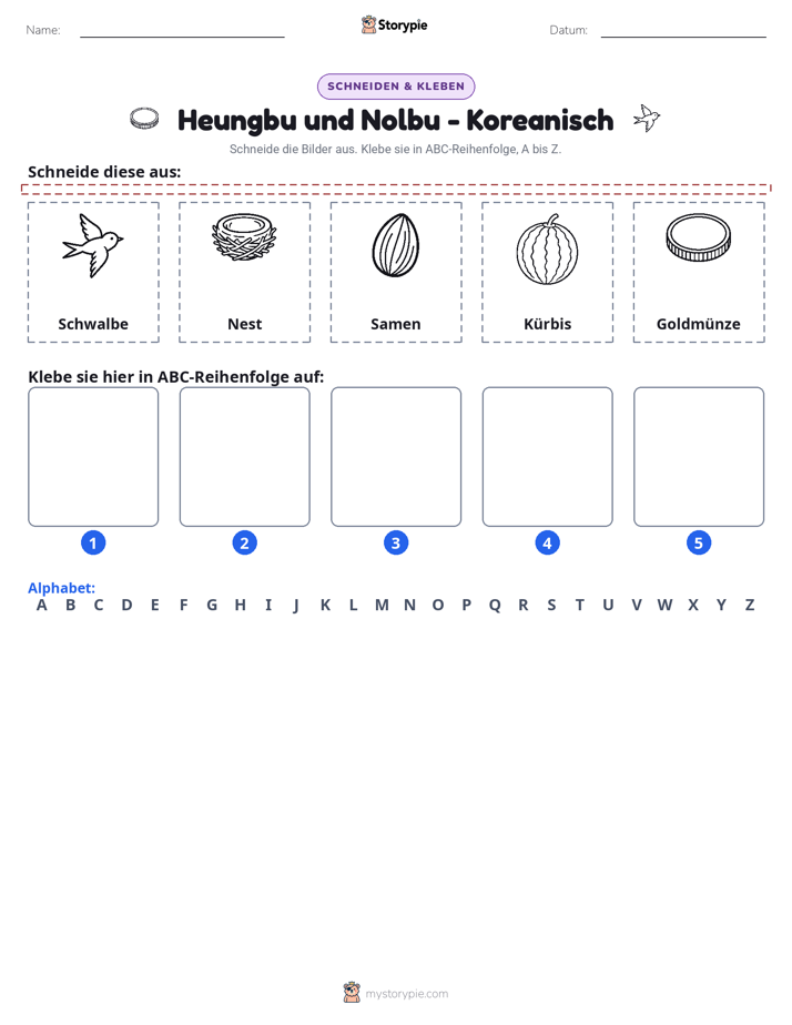 Schneiden & Einfügen Alphabet