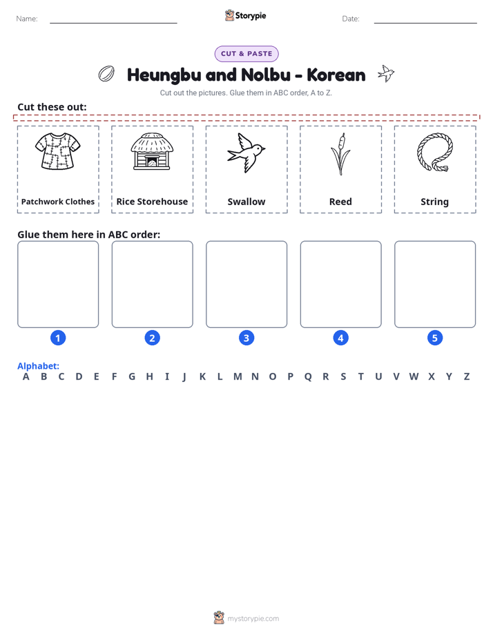 Cut & Paste Alphabet