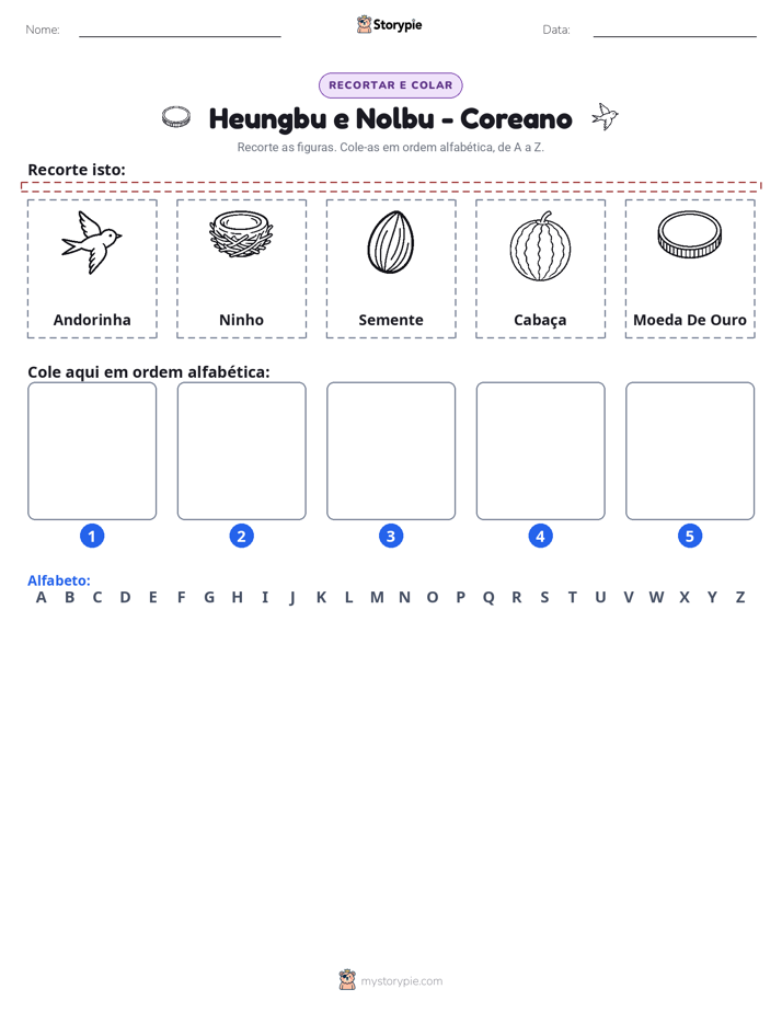 Recortar & Colar Alfabeto