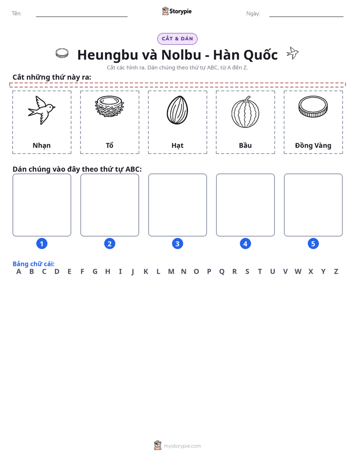 Cắt & Dán Chữ Cái