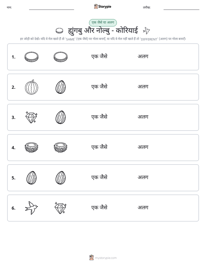 समान या भिन्न