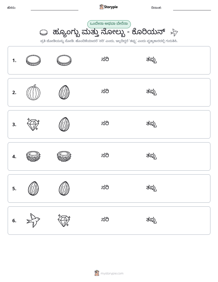 ಒಂದೇ ಅಥವಾ ವಿಭಿನ್ನ
