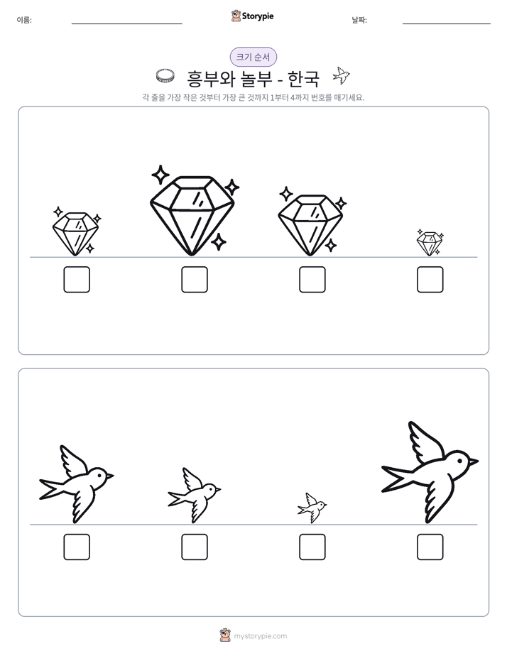 크기 순서