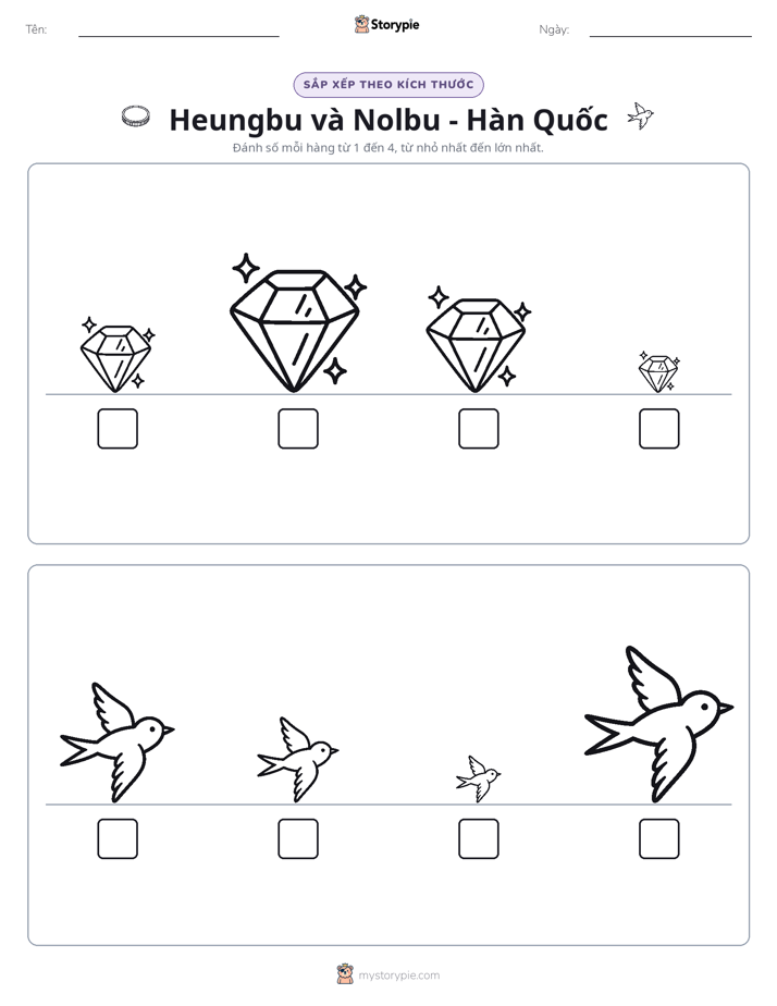 Thứ Tự Kích Thước