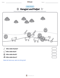 Kongjwi und Patjwi druckbare Arbeitsblatt Vorschau