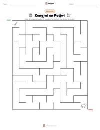 Kongjwi en Patjwi afdrukbare werkblad voorbeeld