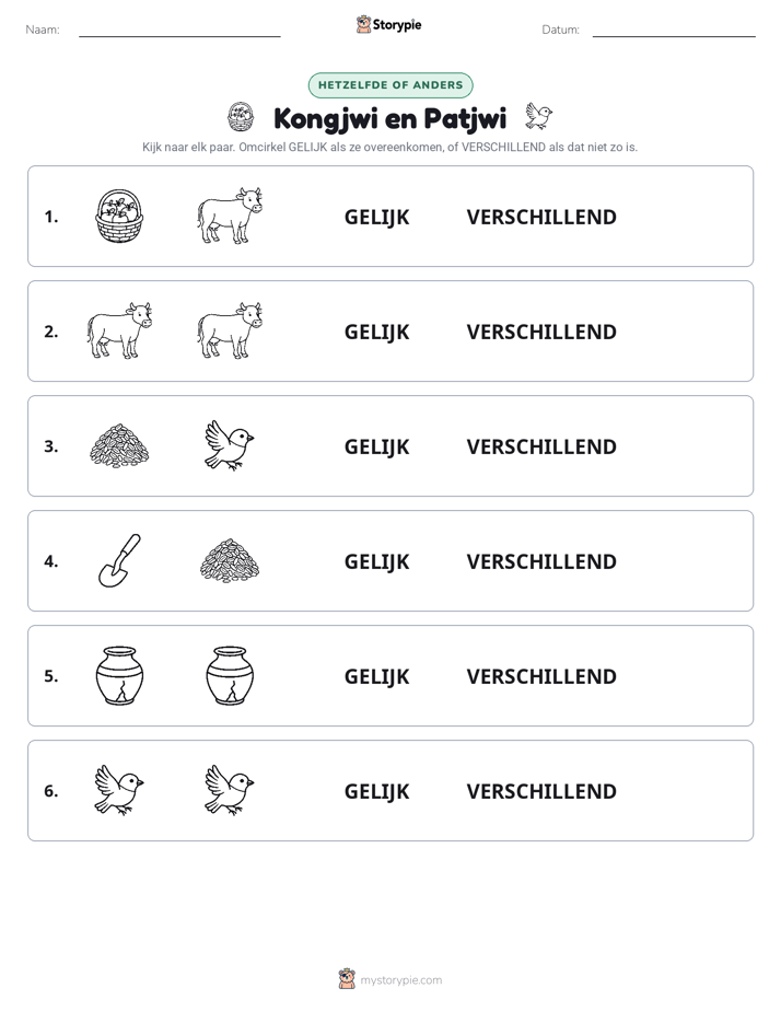 Zelfde of Verschillend
