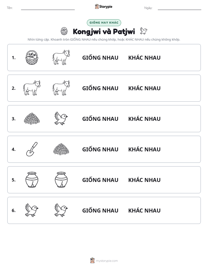 Giống Hay Khác