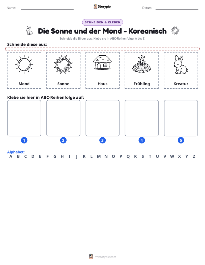 Schneiden & Einfügen Alphabet