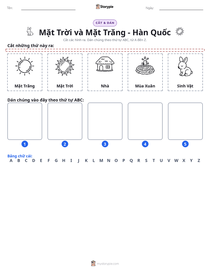 Cắt & Dán Chữ Cái