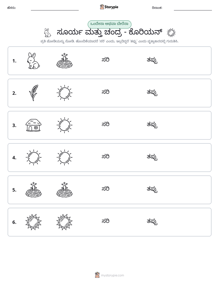 ಒಂದೇ ಅಥವಾ ವಿಭಿನ್ನ