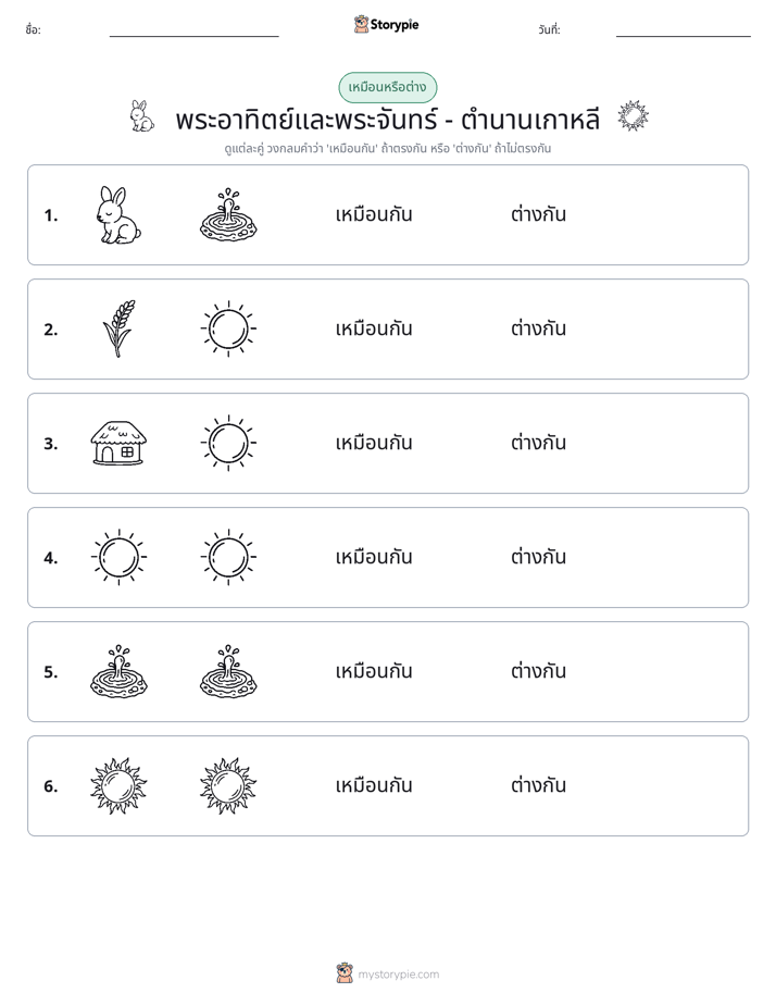 เหมือนหรือแตกต่าง