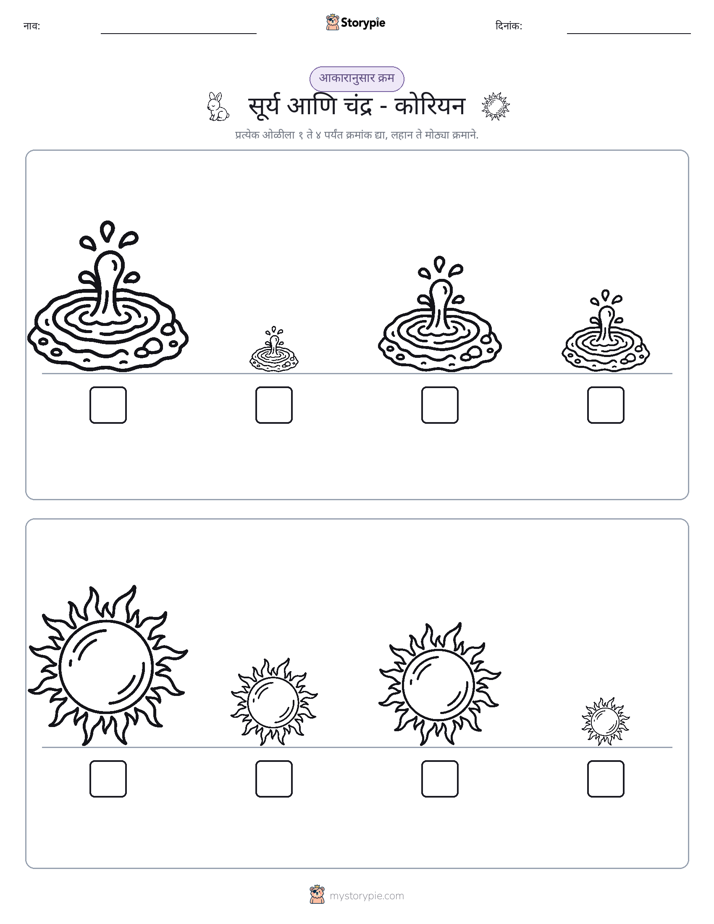 आकार क्रम