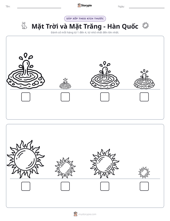 Thứ Tự Kích Thước