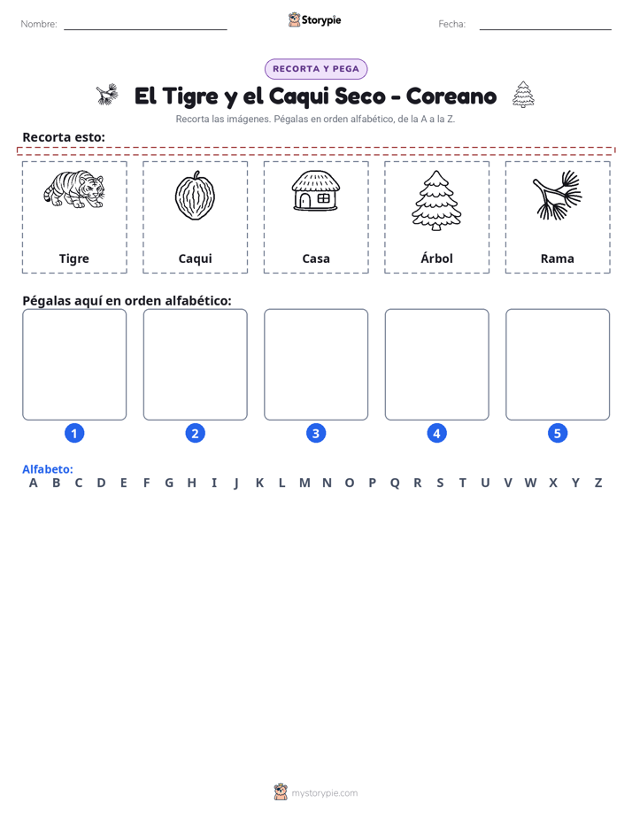 Cortar y Pegar el Alfabeto