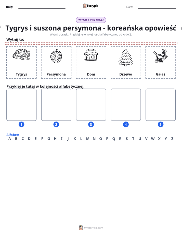 Wytnij i Wklej Alfabet