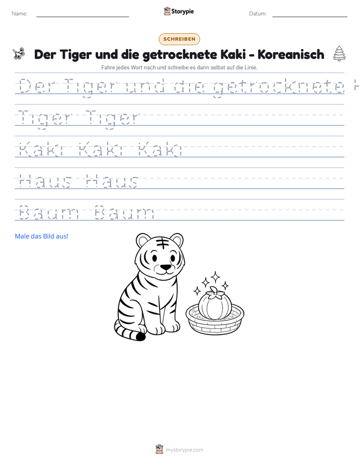 Schreibübung