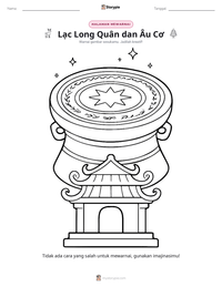 Prabaca lembar kerja cetak Lạc Long Quân dan Âu Cơ