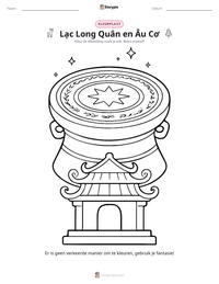 Lạc Long Quân en Âu Cơ afdrukbare werkblad voorbeeld