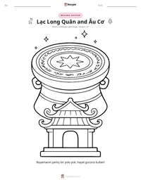 Lạc Long Quân and Âu Cơ yazdırılabilir çalışma sayfası önizlemesi