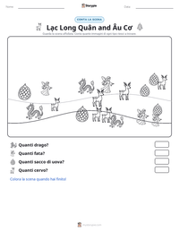 Anteprima della scheda stampabile di Lạc Long Quân and Âu Cơ