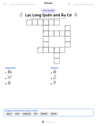 Aperçu de la feuille de travail imprimable Lạc Long Quân and Âu Cơ