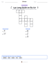 Lạc Long Quân en Âu Cơ afdrukbare werkblad voorbeeld