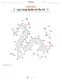 Lạc Long Quân en Âu Cơ afdrukbare werkblad voorbeeld