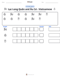Lạc Long Quân and Âu Cơ - Vietnamese printable worksheet preview