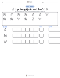 Lạc Long Quân and Âu Cơ yazdırılabilir çalışma sayfası önizlemesi