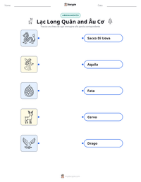 Anteprima della scheda stampabile di Lạc Long Quân and Âu Cơ
