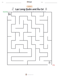 Lạc Long Quân and Âu Cơ yazdırılabilir çalışma sayfası önizlemesi