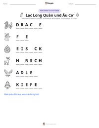 Lạc Long Quân und Âu Cơ druckbare Arbeitsblatt Vorschau
