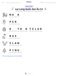 Prabaca lembar kerja cetak Lạc Long Quân dan Âu Cơ