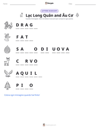 Anteprima della scheda stampabile di Lạc Long Quân and Âu Cơ