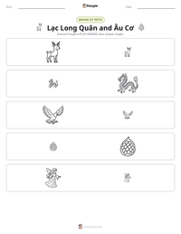 Aperçu de la feuille de travail imprimable Lạc Long Quân and Âu Cơ