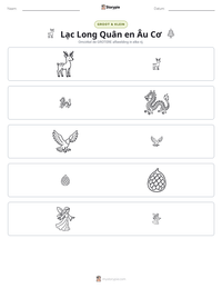 Lạc Long Quân en Âu Cơ afdrukbare werkblad voorbeeld