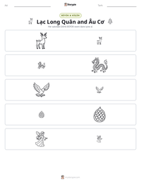 Lạc Long Quân and Âu Cơ yazdırılabilir çalışma sayfası önizlemesi