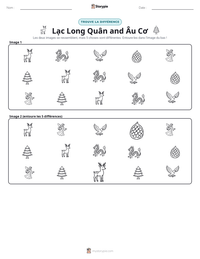 Aperçu de la feuille de travail imprimable Lạc Long Quân and Âu Cơ