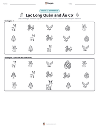 Anteprima della scheda stampabile di Lạc Long Quân and Âu Cơ