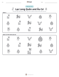 Lạc Long Quân and Âu Cơ yazdırılabilir çalışma sayfası önizlemesi