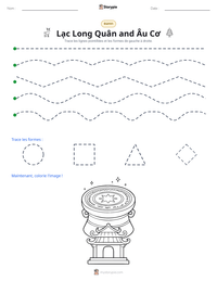 Aperçu de la feuille de travail imprimable Lạc Long Quân and Âu Cơ