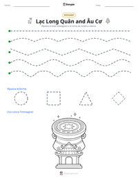 Anteprima della scheda stampabile di Lạc Long Quân and Âu Cơ