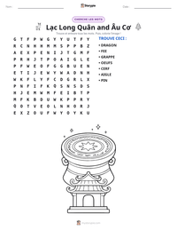 Aperçu de la feuille de travail imprimable Lạc Long Quân and Âu Cơ