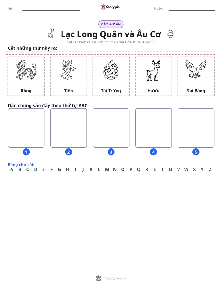 Cắt & Dán Chữ Cái