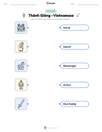 Thánh Gióng - Vietnamese printable worksheet preview