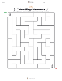 Thánh Gióng - Vietnamese printable worksheet preview